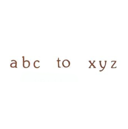 Alfabet sepia klassiskt small 88 bokstäver - 5 mm - 1 st