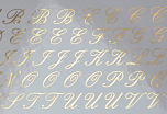 Alfabet Script - Guld