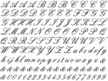 Alfabet Script - Platina