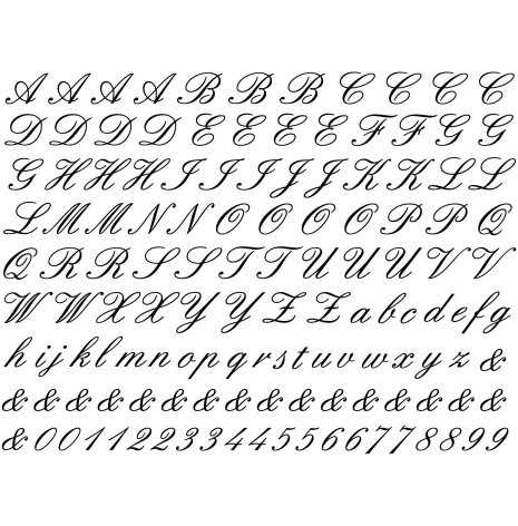 Alfabet Script - Platina